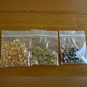 Dalmation Jasper, Citrine & Peridot Gemstone Chip Beads for Jewelry Craft Making
